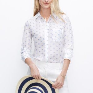 Ann Taylor cotton/silk camp shirt XS